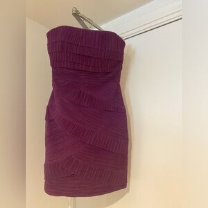 Purple strapless mini dress BCBG size2